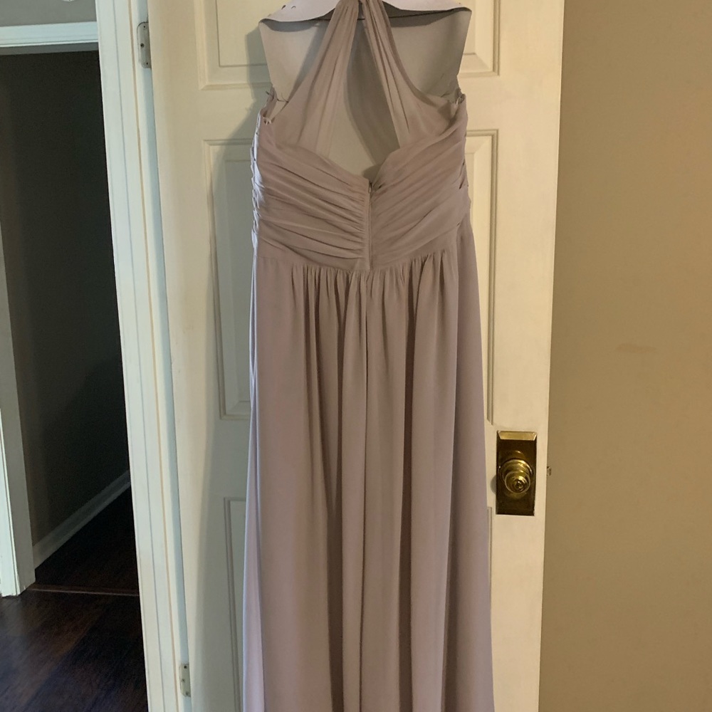 Beautiful bridesmaid dress. Champagne beige color. Worn once for wedding.